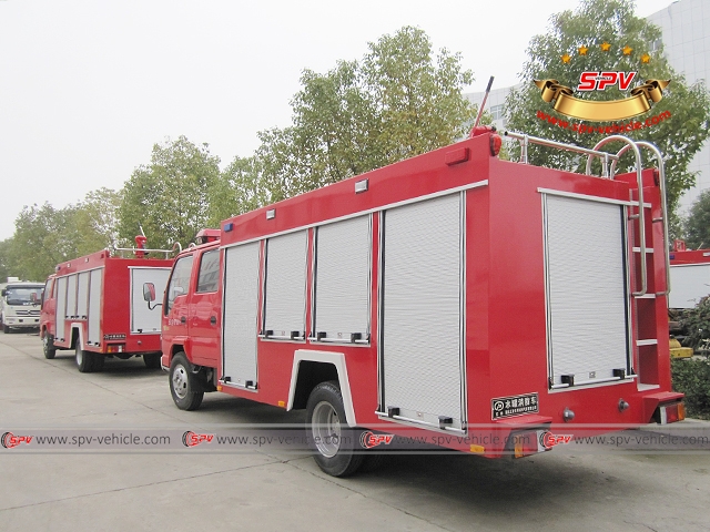 Left back view of Fire Apparatus ISUZU